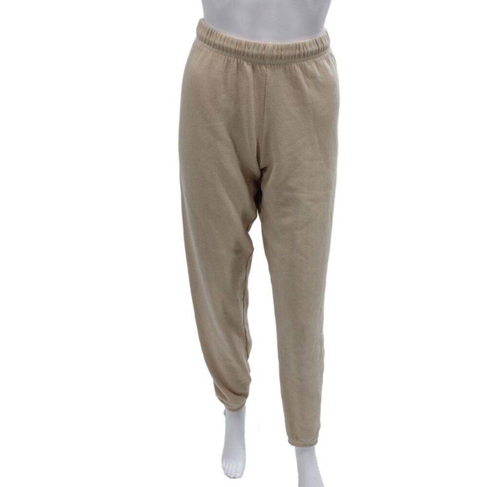 Michael Lauren Womens Jogger Pants Beige Cotton Pull On Casual Size S